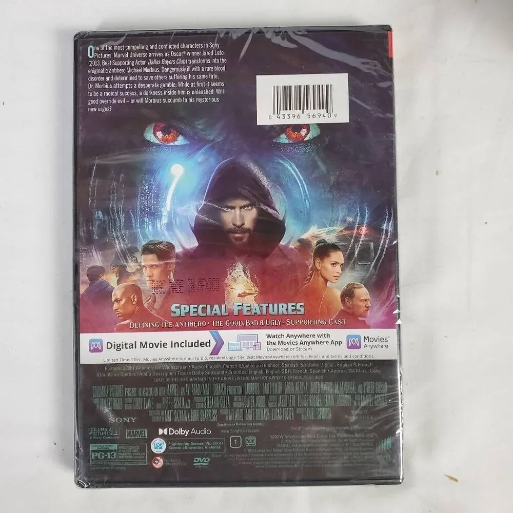 Morbius (DVD + Digital, 2022, Jared Leto)